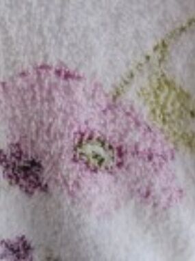 Anne Lewin New York Womens White Pink Floral Terry Robe Medium